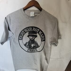 Crass fight war not wars  band t shirt  size small sport gray